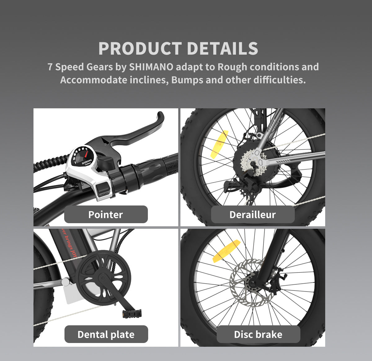 Inch Foldable Fat Tire Electric Bike 48V