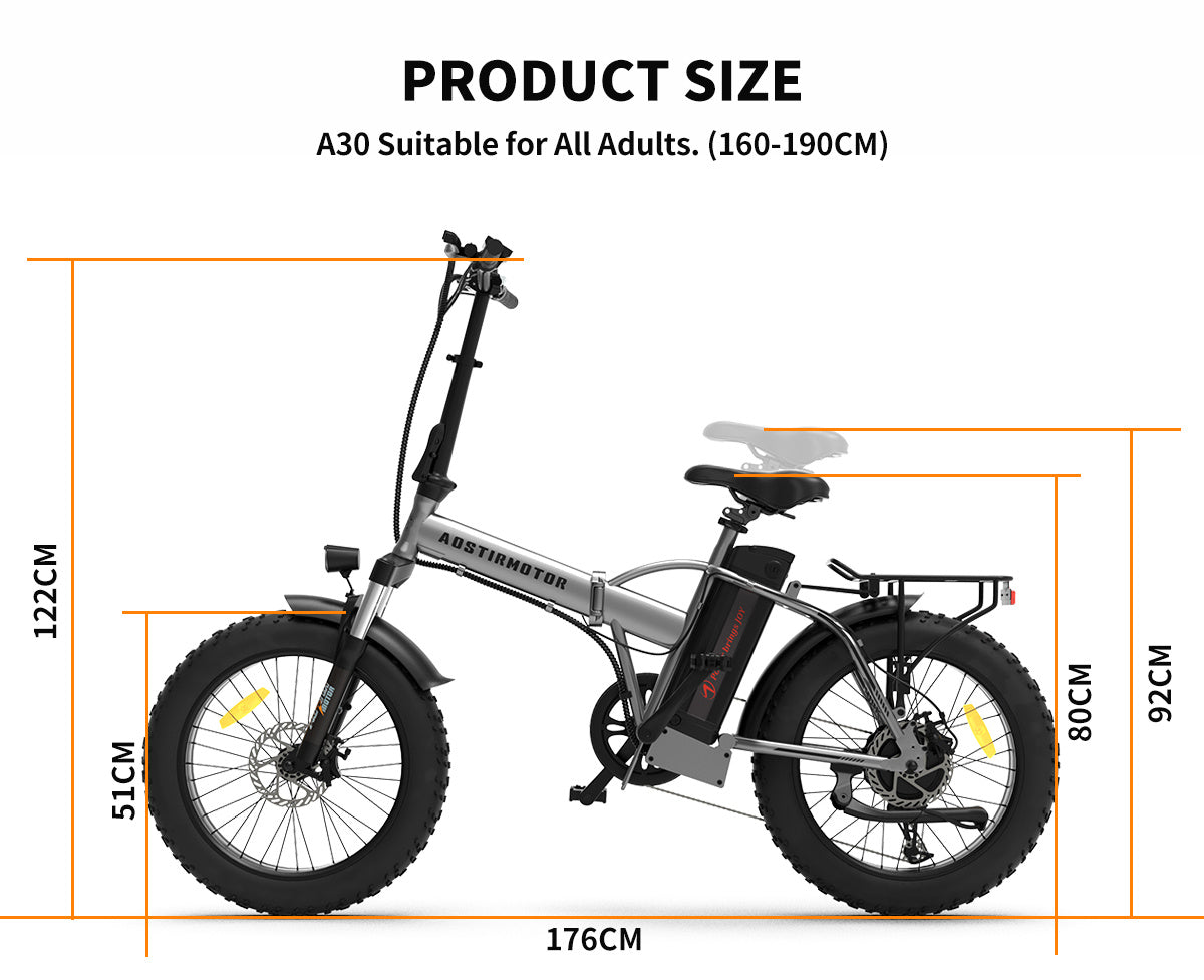 Inch Foldable Fat Tire Electric Bike 48V