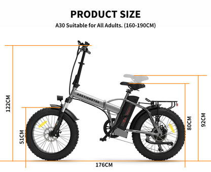 Inch Foldable Fat Tire Electric Bike 48V
