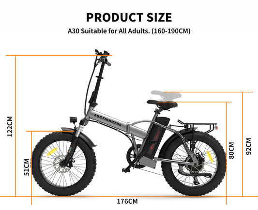Inch Foldable Fat Tire Electric Bike 48V
