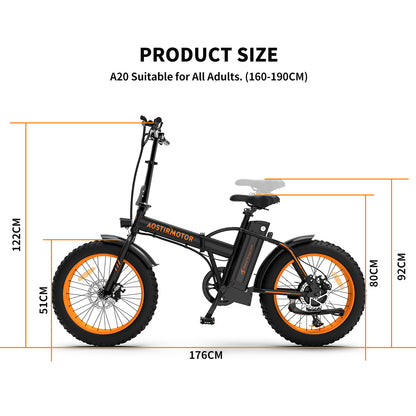 Foldable Fat Tire E-Bike 36V 500W